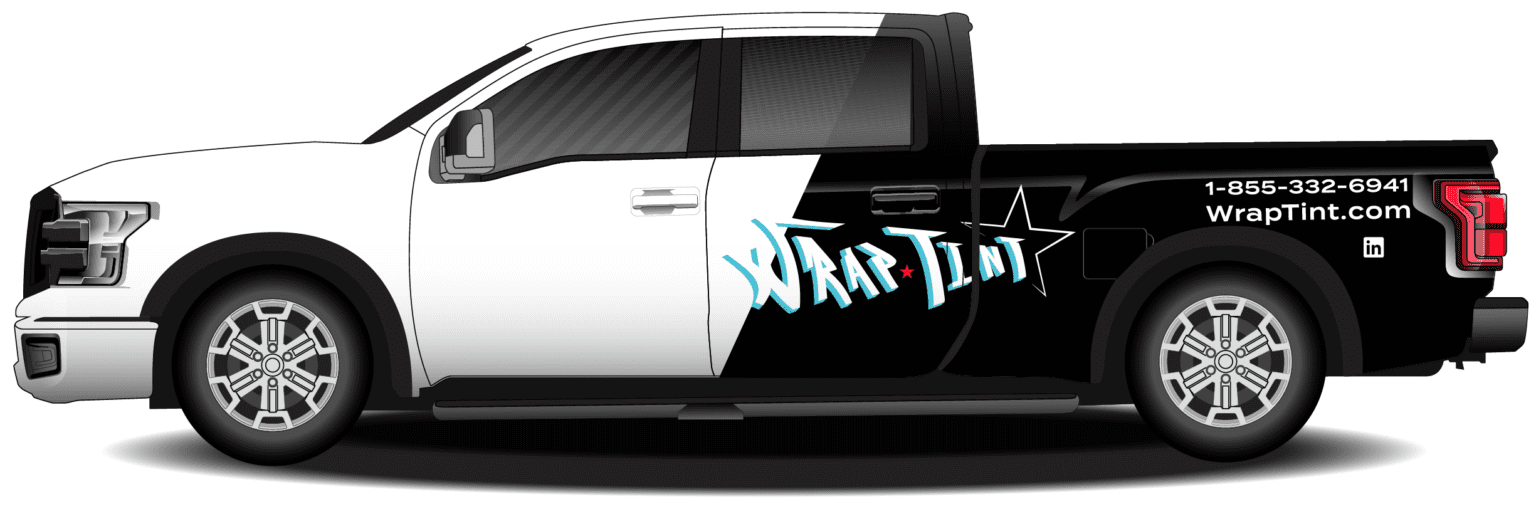 A Sample Partial Wrap by Wrap Tint (Side View)