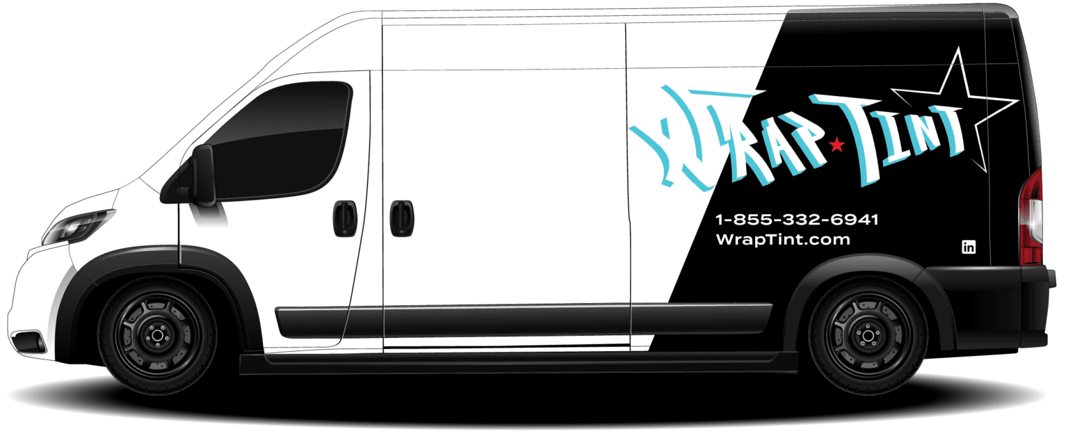 A Sample Partial Van Wrap by Wrap Tint ((Side View)