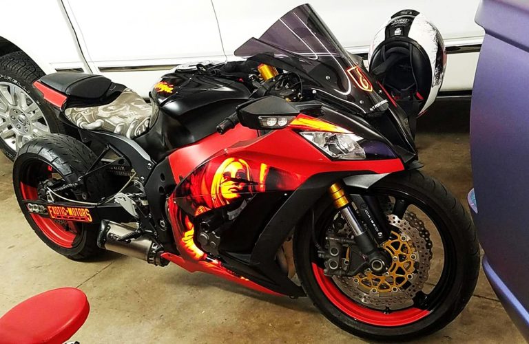A Custom Full Wrap Graphic for a Motorcycle