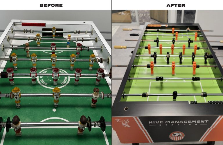A Custom Fooseball Table re-wrap by WrapTint