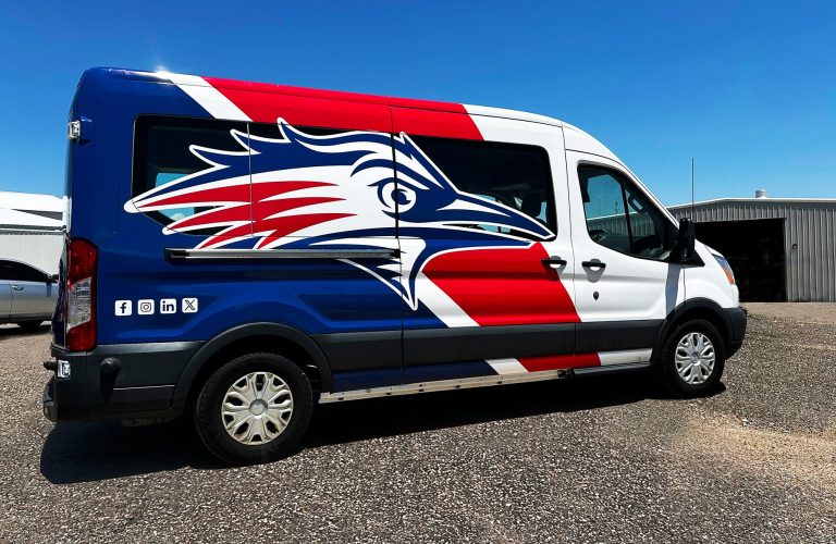 A Fully Wrapped Van for MSU in Colorado