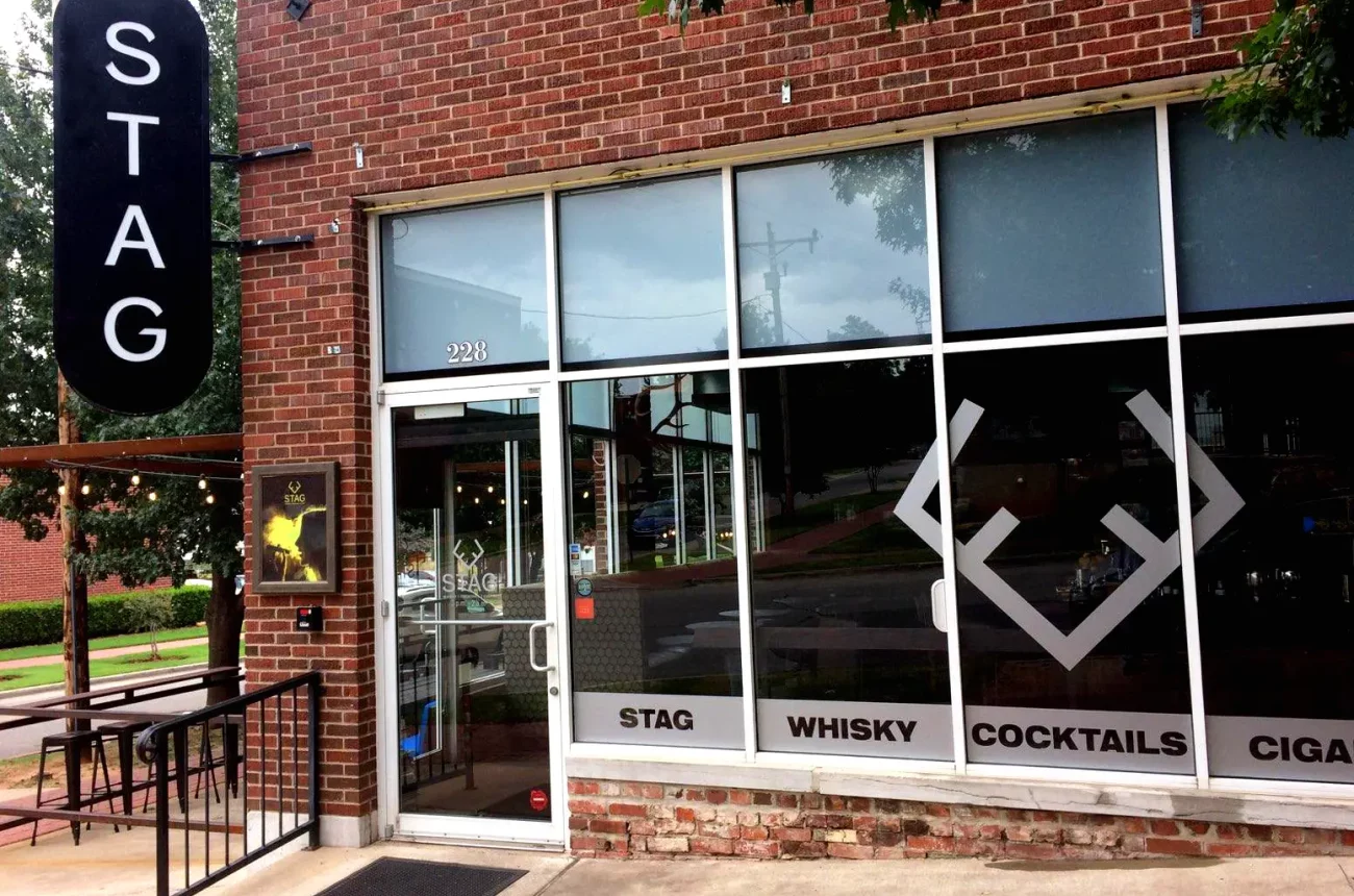 A Partially Wrapped Storefront for Stag Home and Office Tinting